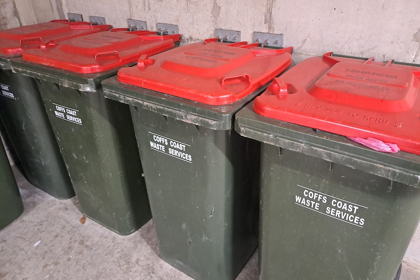 City of Coffs Harbour residential red waste bins