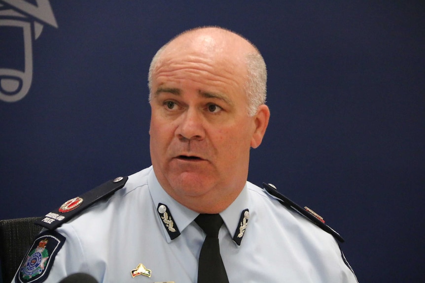 Queensland Police Assistant Commissioner Brian Codd fronts a media conference