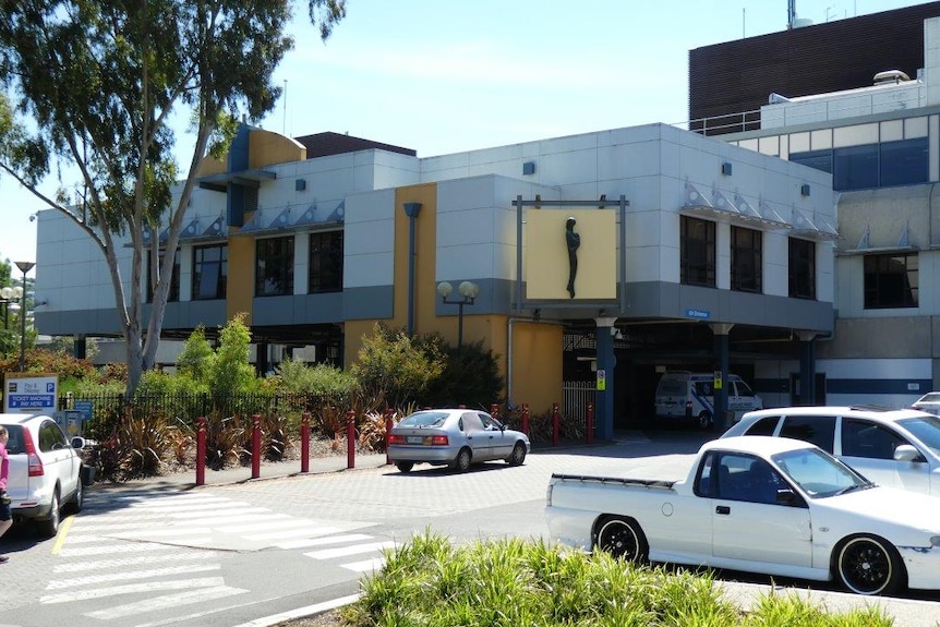 Cladding on the front of the Launceston General Hospital