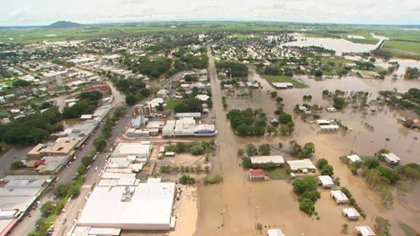 Floods from last month's cyclone Ellie swamped Ingham in north Queensland.