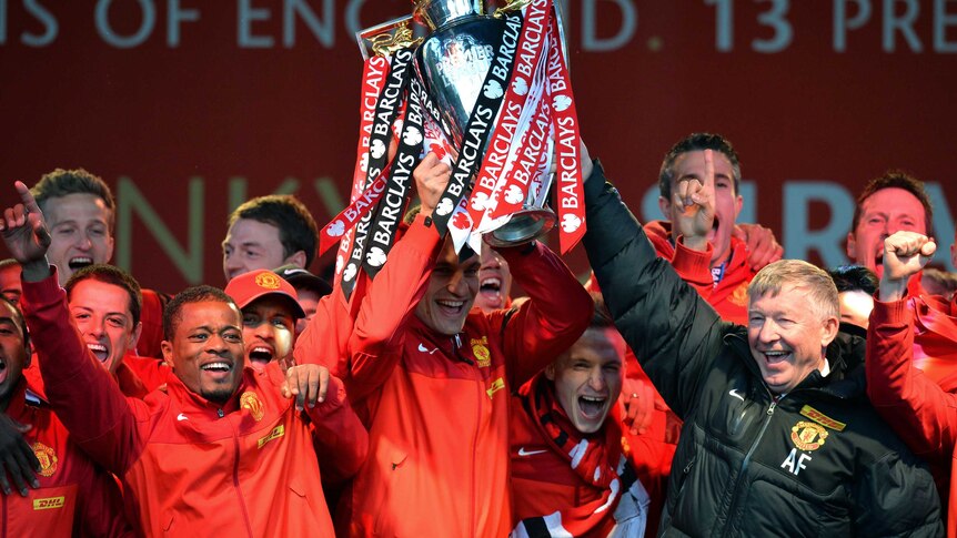Ferguson, Manchester United celebrate 20th title