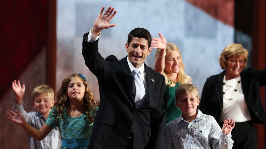Paul Ryan with family at Republican National Convention