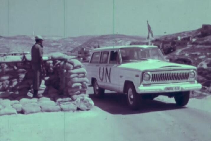 Archive image of a UN car in Lebanon