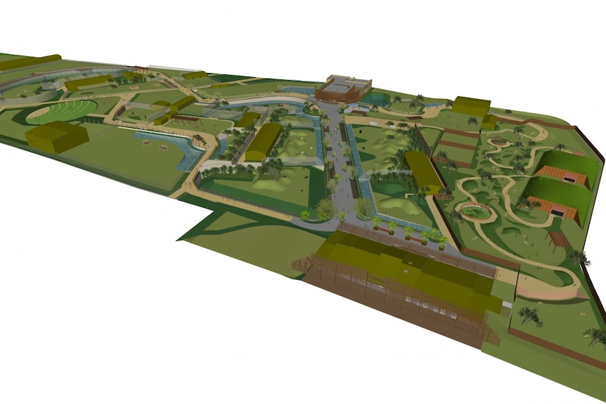 An image of the grounds of the proposed Sydney Zoo.