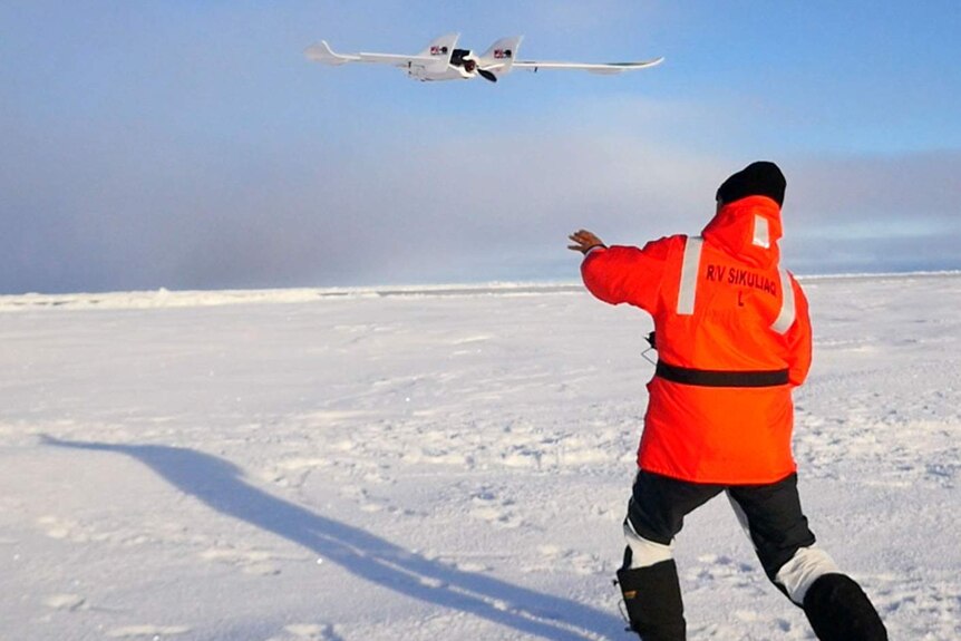 Launching a fixed wing drone