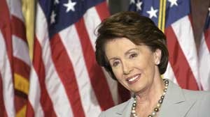 Nancy Pelosi is locked in a battle with George W Bush over the withdrawal of troops from Iraq.