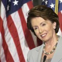 Nancy Pelosi is locked in a battle with George W Bush over the withdrawal of troops from Iraq.