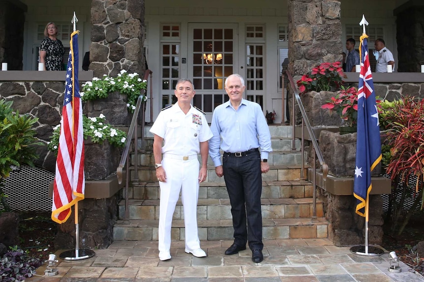 Malcolm Turnbull and Admiral Harry Harris
