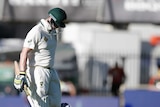 Australia's Steve Smith walks off after his dismissal on day four at the WACA