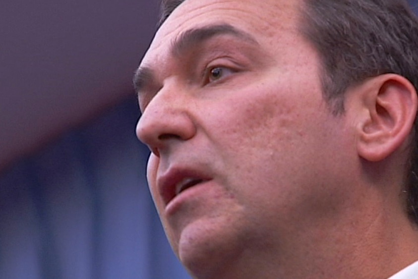 Liberal leader Steven Marshall close up