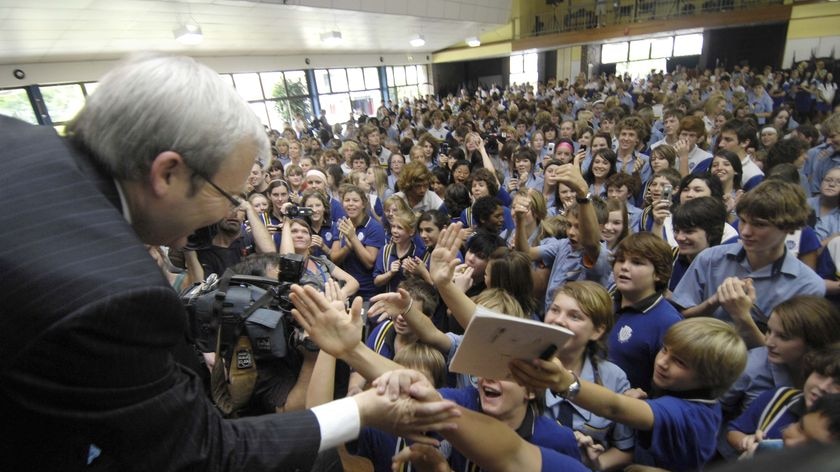 Kevin Rudd says he will not be trying to match the Coalition's $9.4 billion in promises made on Monday.