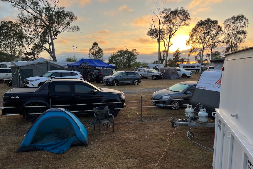The campground at sunrise.