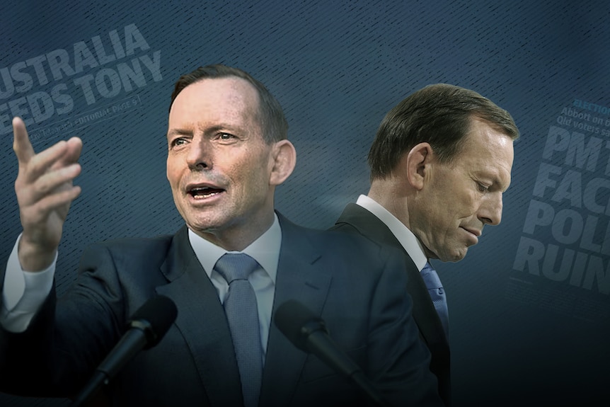 A composite image of Tony Abbott. 