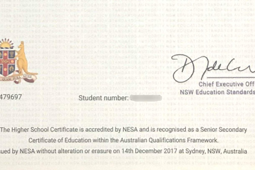 hsc certificate with 2017 published at the bottom