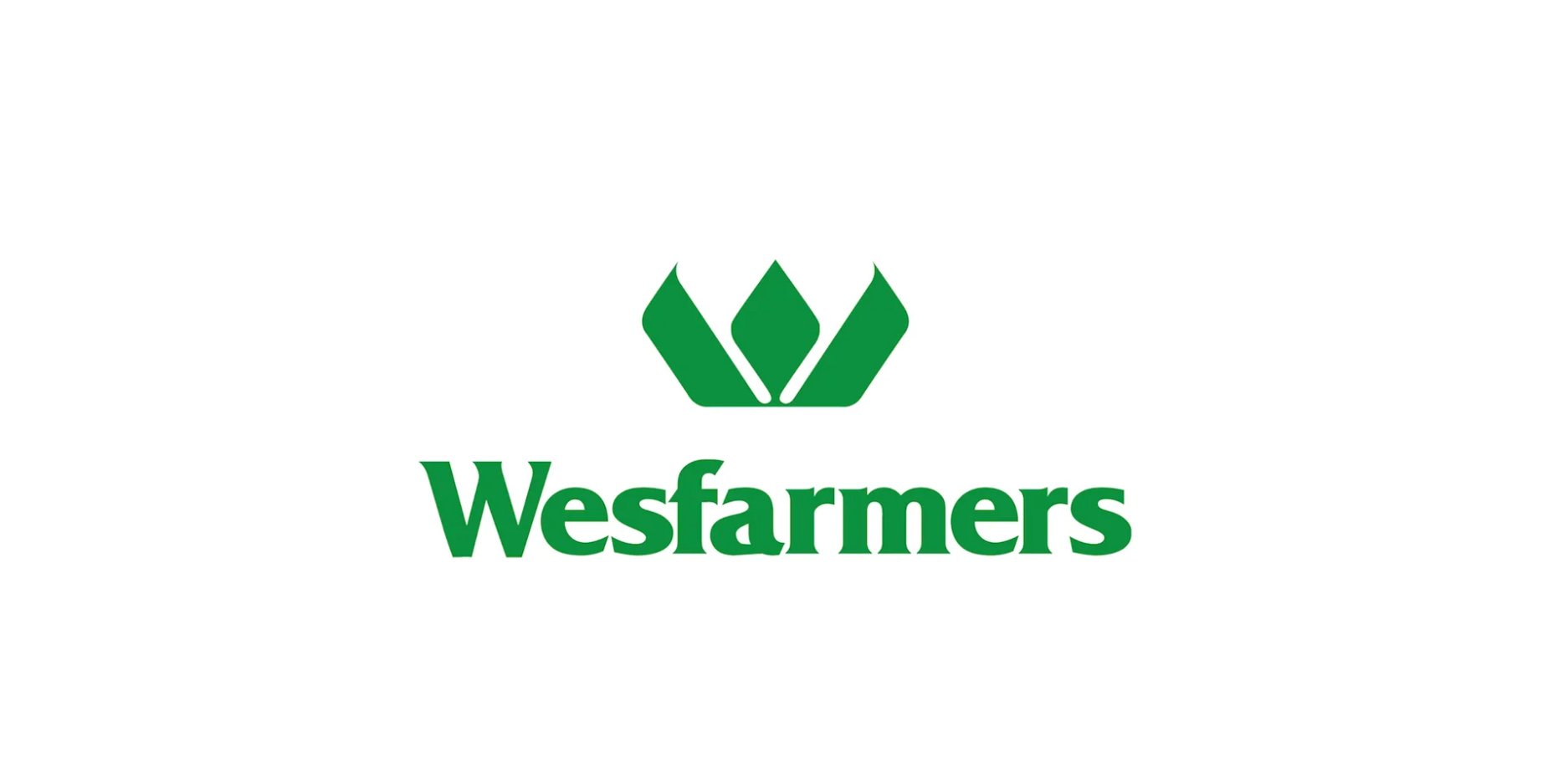 The word "Westfarmers" and stylised 'W' are written in green on a white background