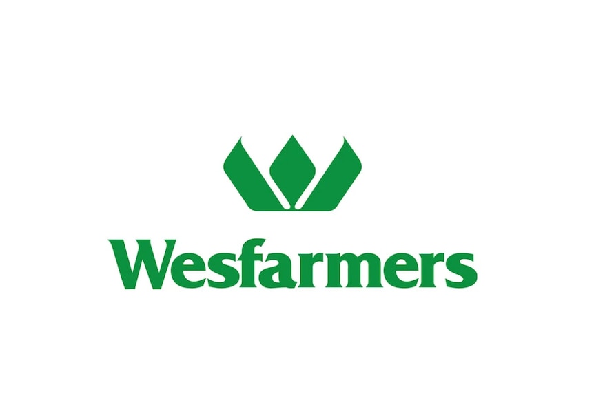 The word "Westfarmers" and stylised 'W' are written in green on a white background