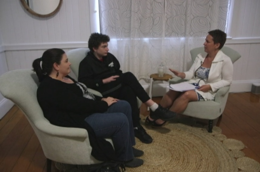 Nic Hope (centre) with mum Angela and Jo Formosa.