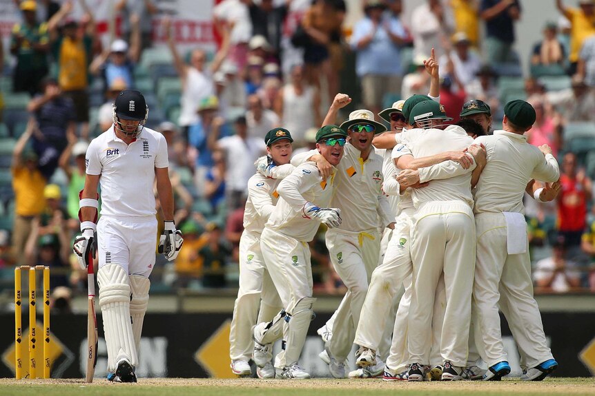 Australian cricket team celebrates