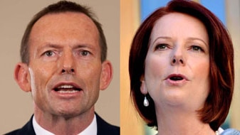 Opposition Leader Tony Abbott and Prime Minister Julia Gillard (AAP)