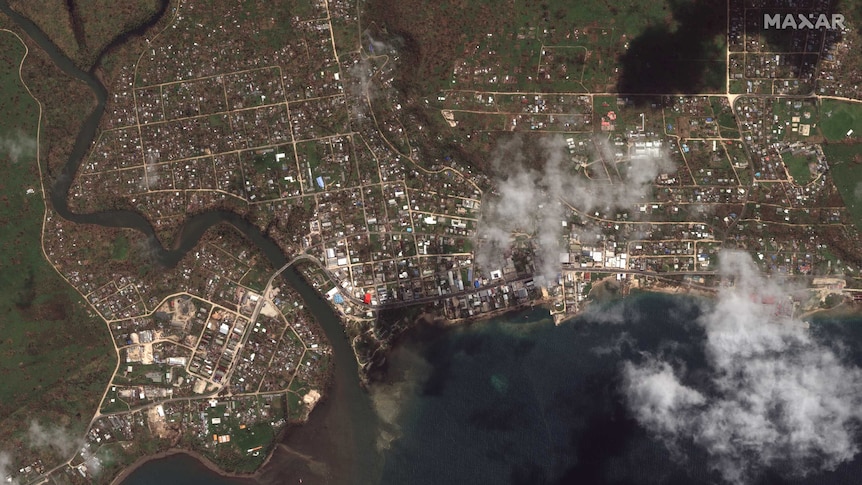 Luganville on April 10 2020, after Cyclone Harold.