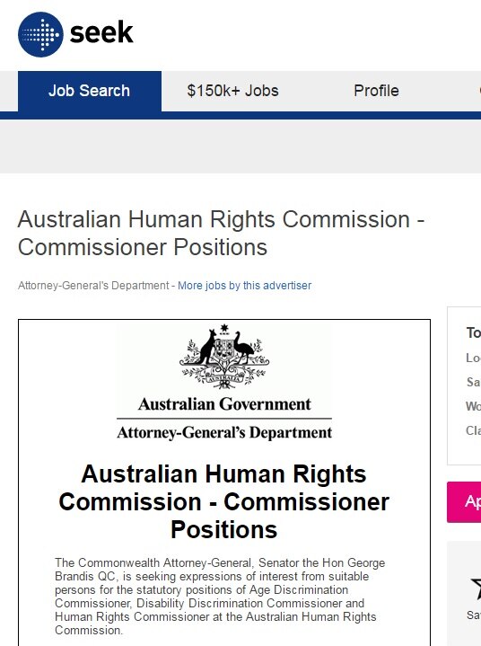 Australian Human Rights Commission - Commissioner Positions