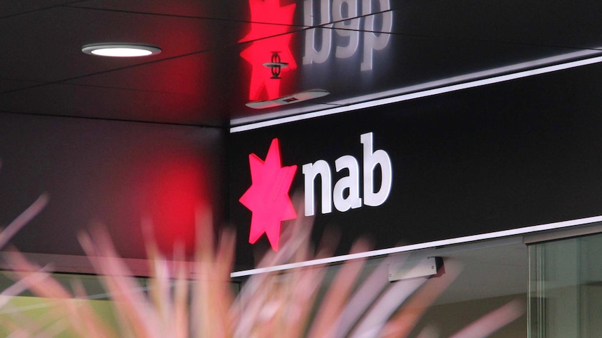 An NAB bank logo in Brisbane