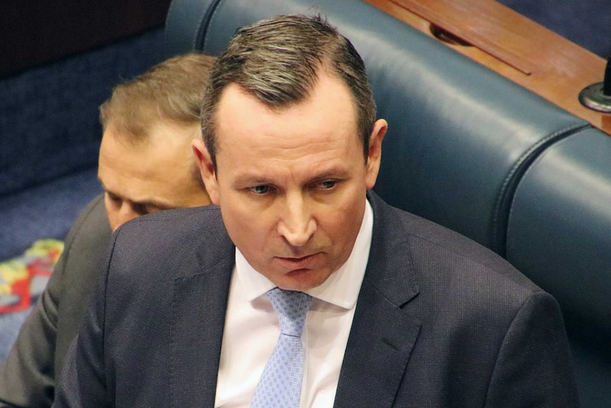 Mark McGowan delivers a speech in Parliament.