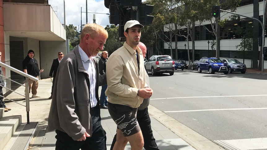 Colin Martin leaving court on October 30, 2017