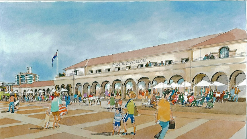 Artists impression of Bondi Pavilion after a revamp