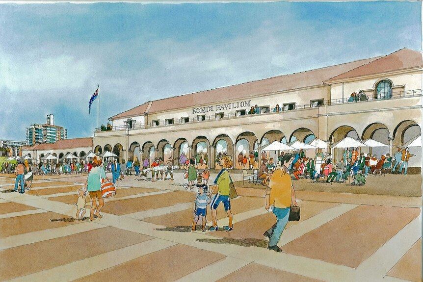 Artists impression of Bondi Pavilion after a revamp