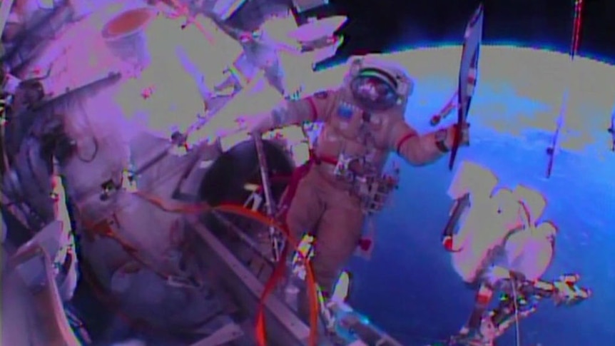 Winter Olympic torch goes on first ever spacewalk