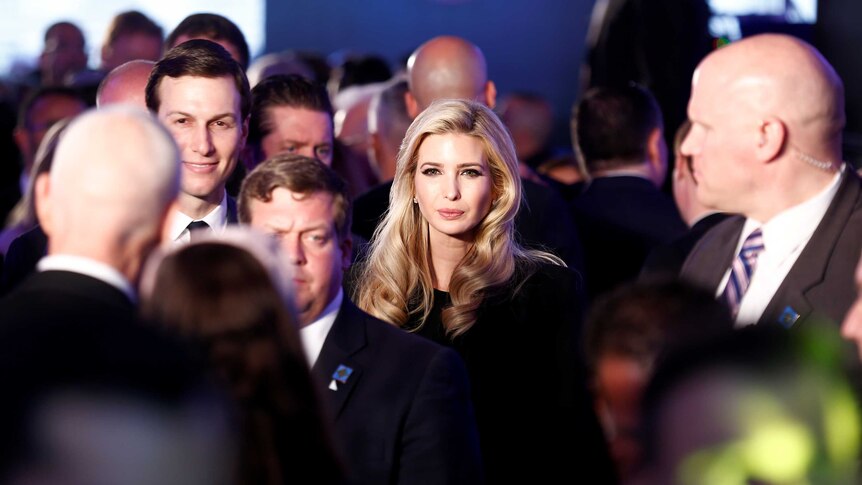 Ivanka Trump attends a reception for the new US embassy.
