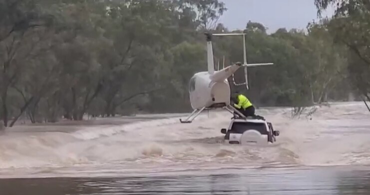 "If you're travelling round flood waters, don't take your German Shepherd"