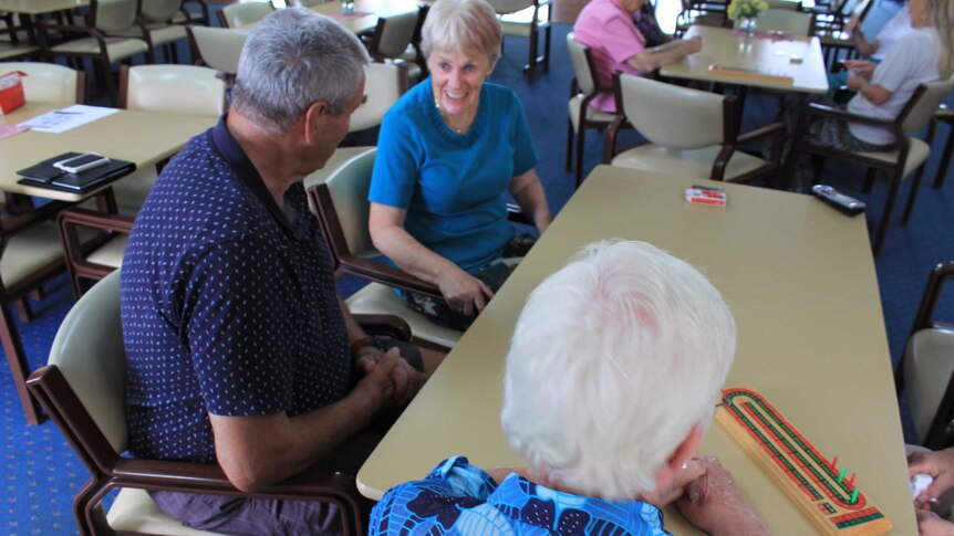 Seniors play cribbage at a local club in Esperance.