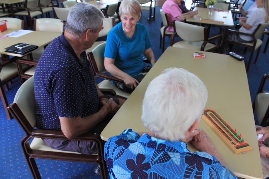 Seniors play cribbage at a local club in Esperance.