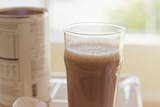 A chocolate powdered meal replacement shake.