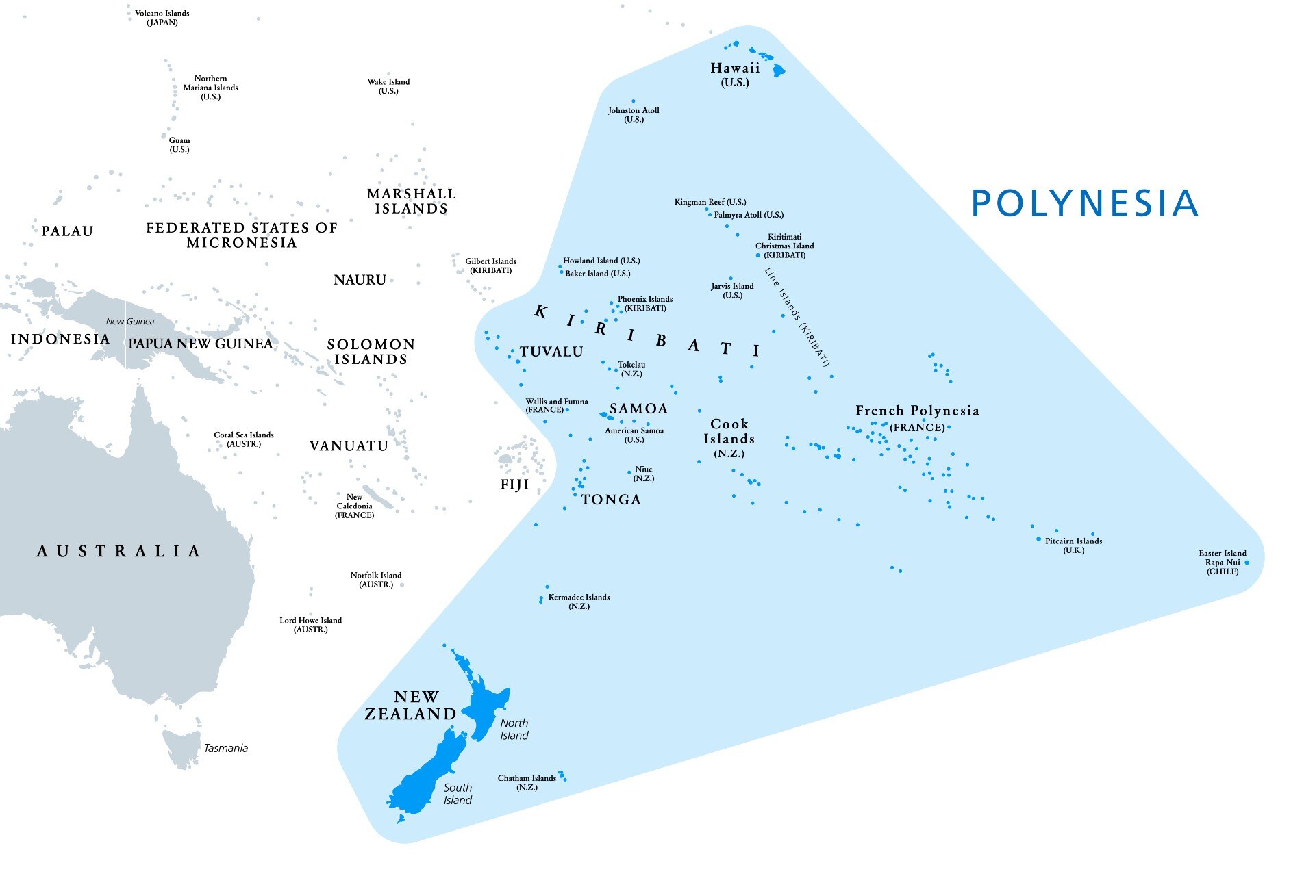 Map of Polynesia