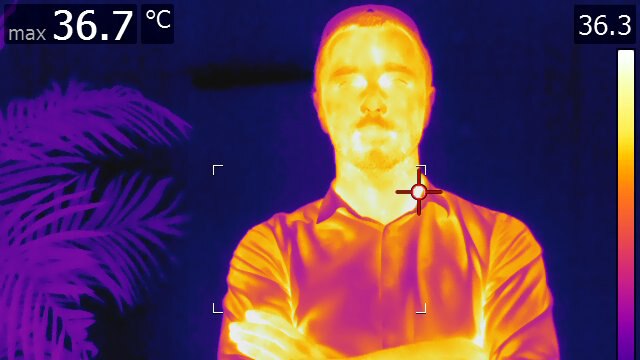 Journalist Malcolm Sutton looking hot (under thermal imaging)