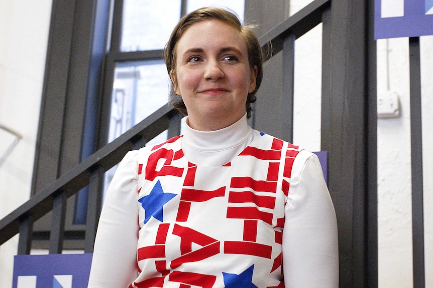 Actress and screenwriter Lena Dunham campaigns for US Democratic presidential candidate Hillary Clinton.