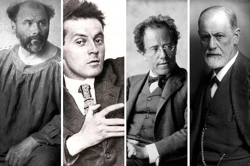 Notable Jewish Austrians: Gustav Klimt, Egon Schiele, Gustav Mahler and Sigmund Freud.