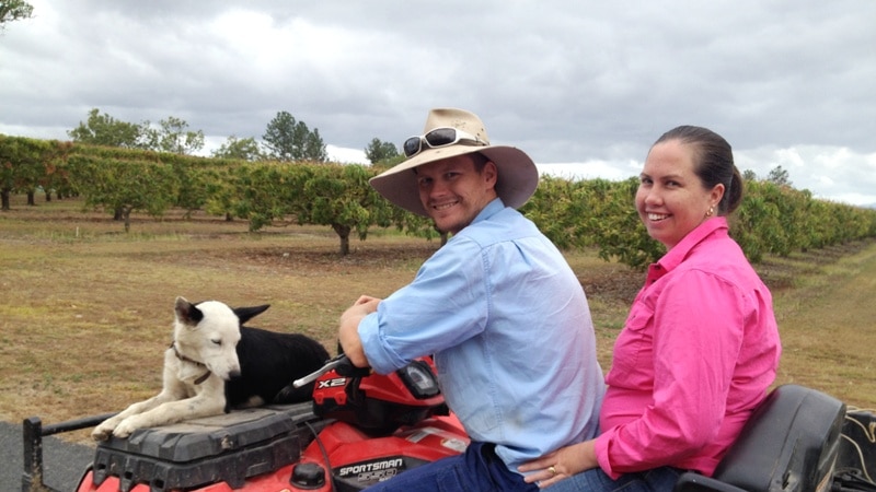 Matt and Jess Fealy, managers of Blue Sky Farms at Mareeba