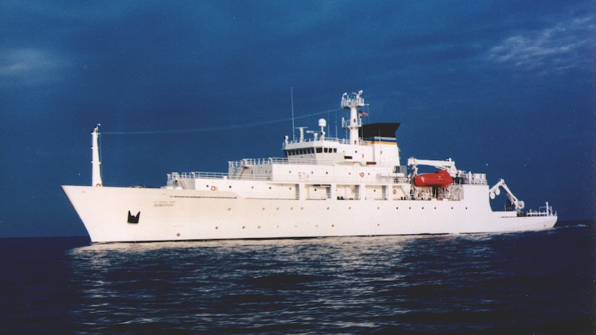 The USNS Bowditch, an oceanographic survey ship.