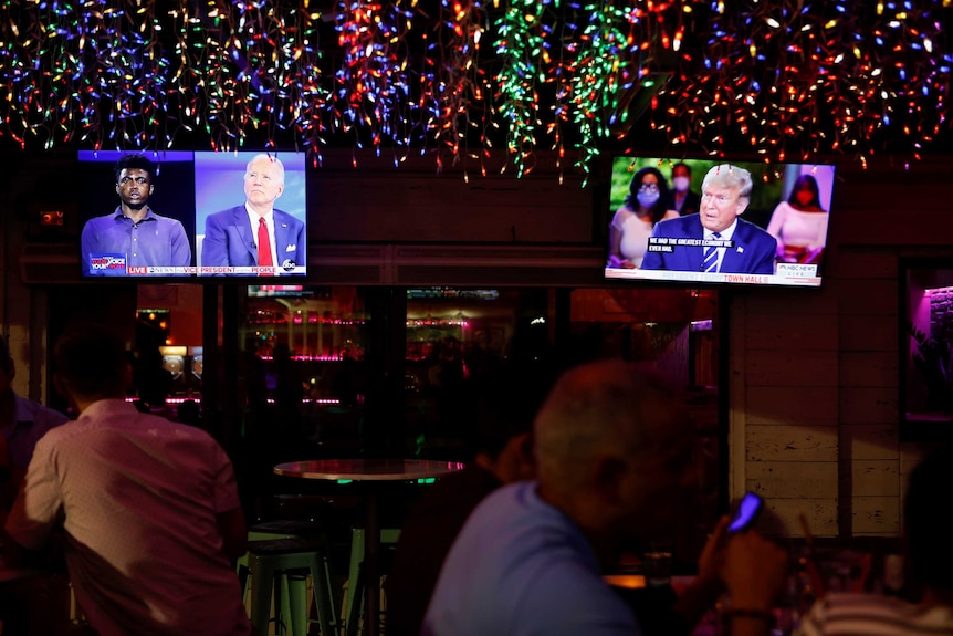 The dual town halls of U.S. Democratic presidential candidate Joe Biden and U.S. President Donald Trump