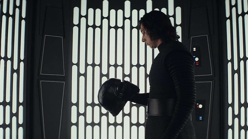 Adam Driver as Kylo Ren in Star Wars: The Last Jedi.