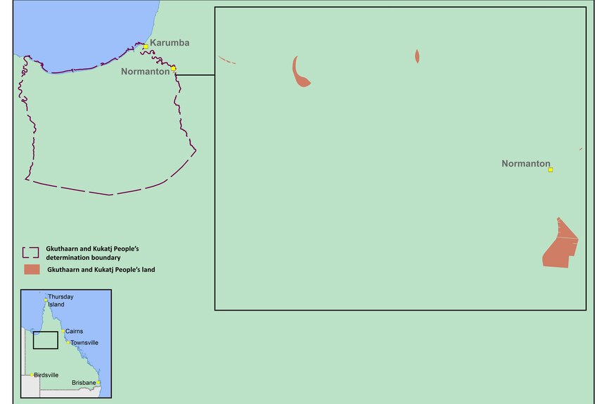 A map showing a section of the Gulf of Carpentaria