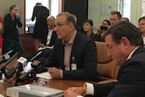 Henry Keogh speaks at a parliamentary committee