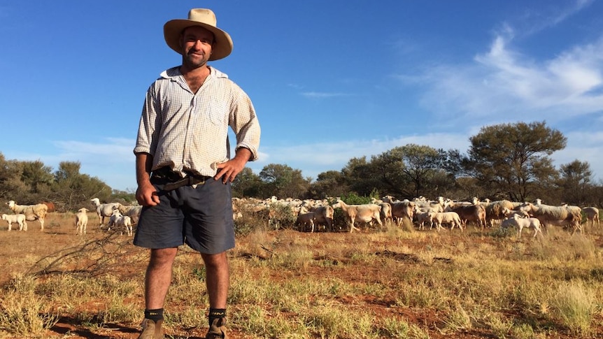 Sheep farmer Josh Pumpa