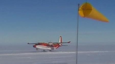 Frozen Antarctica runway delights scientists