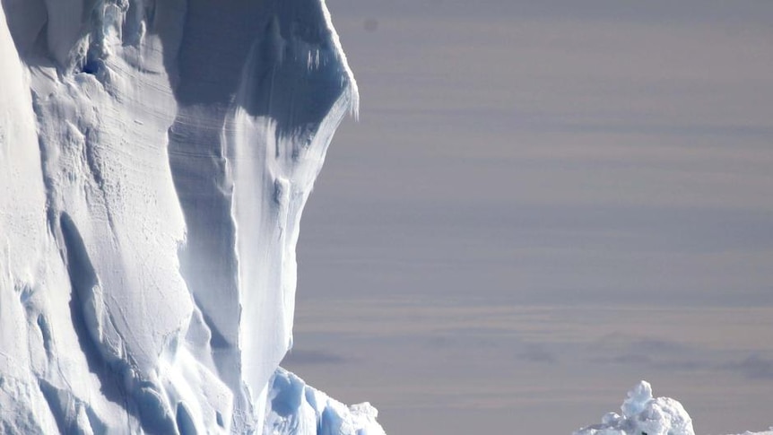 A large iceberg in Antarctic waters, photographed from the Aurora Australis in January 2011.