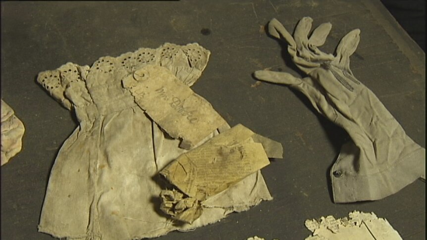 Some of the hand stitched corsets and pantaloons uncovered at Willow Court.